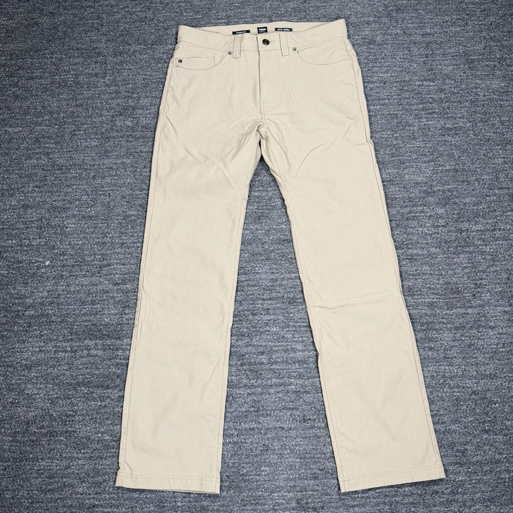 Prana Brion II Slim Hiking Pants Men 32x32 Beige Outdoors Fish Trail Nature Camp
